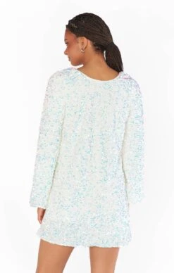 Show Me Your Mumu Clarabelle Dress ~ White Sparkle Sequin -Show Me Your Mumu BF3 5406 IW92 09