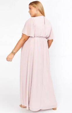 Show Me Your Mumu Emily Empire Maxi Dress ~ Neutral Mauve Chiffon -Show Me Your Mumu BF9 0238NX CM24 03