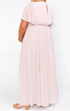 Show Me Your Mumu Emily Empire Maxi Dress ~ Neutral Mauve Chiffon -Show Me Your Mumu BF9 0238NX CM24 07
