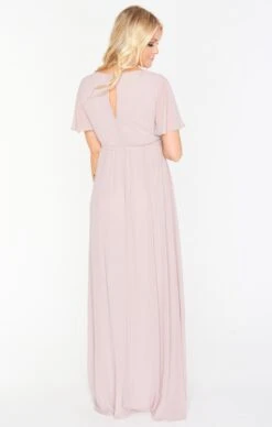 Show Me Your Mumu Emily Empire Maxi Dress ~ Neutral Mauve Chiffon -Show Me Your Mumu BF9 0238N CM24 03