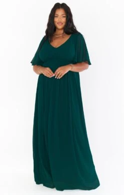 Show Me Your Mumu Emily Empire Maxi Dress ~ Emerald Chiffon -Show Me Your Mumu BM0 0223NX ER24 01 1 00f09d66 9a1a 4da8 978f 6b48dd3ae924