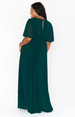 Show Me Your Mumu Emily Empire Maxi Dress ~ Emerald Chiffon -Show Me Your Mumu BM0 0223NX ER24 01 3