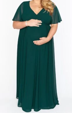 Show Me Your Mumu Emily Empire Maxi Dress ~ Emerald Chiffon -Show Me Your Mumu BM0 0223NX ER24 05