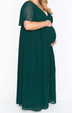 Show Me Your Mumu Emily Empire Maxi Dress ~ Emerald Chiffon -Show Me Your Mumu BM0 0223NX ER24 06