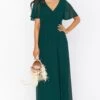 Show Me Your Mumu Emily Empire Maxi Dress ~ Emerald Chiffon -Show Me Your Mumu BM0 0223N ER24 01