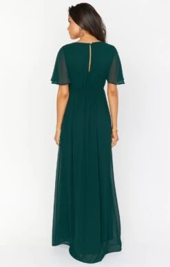 Show Me Your Mumu Emily Empire Maxi Dress ~ Emerald Chiffon -Show Me Your Mumu BM0 0223N ER24 03