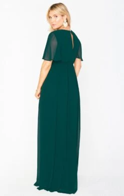 Show Me Your Mumu Emily Empire Maxi Dress ~ Emerald Chiffon -Show Me Your Mumu BM0 0223N ER24 07