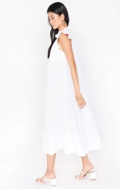 Show Me Your Mumu Mia James Midi Dress ~ White Poplin -Show Me Your Mumu BM1 0420 WH05 01 2