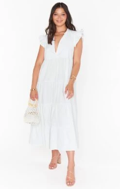 Show Me Your Mumu Mia James Midi Dress ~ White Poplin -Show Me Your Mumu BM1 0420 WH05 01 4a6708e1 0563 4a75 8210 f23849cee0b5