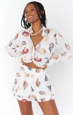 Show Me Your Mumu Disilvio Shorts ~ Shell Linen -Show Me Your Mumu BM3 5368 SH56 03copy