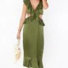 Show Me Your Mumu Zoey Midi Dress ~ Rich Olive Luxe Satin -Show Me Your Mumu BR2 0530 OL62 01 f1664054 44c8 4208 ae10 e06e404fd80d