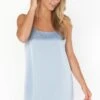 Show Me Your Mumu Happily Ever Top Slip ~ Steel Blue Luxe Satin -Show Me Your Mumu BR2 5314 ST62 02