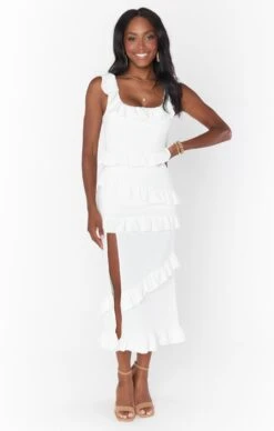 Show Me Your Mumu Greta Dress ~ White Stretch