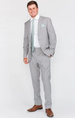 Show Me Your Mumu Sam Pocket Square ~ Silver Sage Solid -Show Me Your Mumu BR9 0105 SS46 01