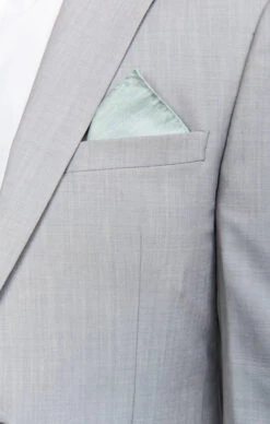 Show Me Your Mumu Sam Pocket Square ~ Silver Sage Solid