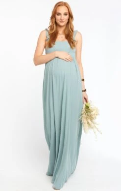 Show Me Your Mumu June Maxi Dress ~ Silver Sage Crisp -Show Me Your Mumu BR9 0170NPREGS ss46 01