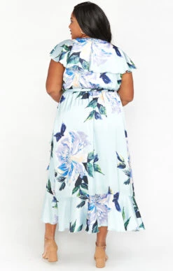 Show Me Your Mumu Jess Ruffle Midi Dress ~ Mint To Be Floral -Show Me Your Mumu BR9 0243X MB33 03