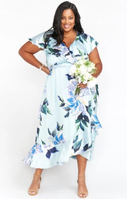 Show Me Your Mumu Jess Ruffle Midi Dress ~ Mint To Be Floral -Show Me Your Mumu BR9 0243X MB33 04