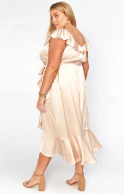 Show Me Your Mumu Samantha Ruffle Wrap Dress ~ Champagne Luxe Satin 37 Show Me Your Mumu Samantha Ruffle Wrap Dress ~ Champagne Luxe Satin -Show Me Your Mumu BS0 0239NX CH62 03
