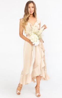 Show Me Your Mumu Samantha Ruffle Wrap Dress ~ Champagne Luxe Satin 31 Show Me Your Mumu Samantha Ruffle Wrap Dress ~ Champagne Luxe Satin -Show Me Your Mumu BS0 0239N CH62 01