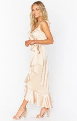 Show Me Your Mumu Samantha Ruffle Wrap Dress ~ Champagne Luxe Satin 25 Show Me Your Mumu Samantha Ruffle Wrap Dress ~ Champagne Luxe Satin -Show Me Your Mumu BS0 0239N CH62 02 23b08e1d 8c15 4e74 86ec f490538a29ce