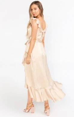 Show Me Your Mumu Samantha Ruffle Wrap Dress ~ Champagne Luxe Satin 33 Show Me Your Mumu Samantha Ruffle Wrap Dress ~ Champagne Luxe Satin -Show Me Your Mumu BS0 0239N CH62 03