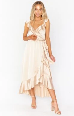 Show Me Your Mumu Samantha Ruffle Wrap Dress ~ Champagne Luxe Satin 29 Show Me Your Mumu Samantha Ruffle Wrap Dress ~ Champagne Luxe Satin -Show Me Your Mumu BS0 0239N CH62 04 dbc357b5 2256 4e22 825c 2e498c6be3b8