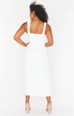 Show Me Your Mumu Eden Midi Dress ~ White Stretch -Show Me Your Mumu BS1 0402 WH58 01