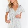 Show Me Your Mumu Say I Do Romper ~ Charming Rose Luxe Satin -Show Me Your Mumu BS3 5362 CR62 02