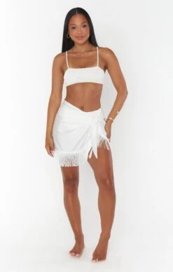 Show Me Your Mumu Lido Sarong ~ Ivory Fringe -Show Me Your Mumu BSCM3 102 IV62 01