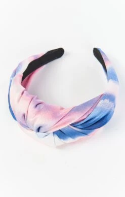 Show Me Your Mumu Bravo Tie Dye Headand ~ Pink/Blue -Show Me Your Mumu BravoTieDyeHeadband PinkBlue 05