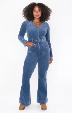 Show Me Your Mumu Lee Ann Jumpsuit ~ Cool Blue Corduroy -Show Me Your Mumu CDF2 597 BC85 01