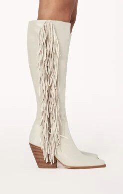 Show Me Your Mumu Billini Ceylan Fringe Boot ~ Cream Suede -Show Me Your Mumu CEYLAN CREAMSUEDE3