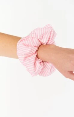 Show Me Your Mumu Best Hair Scrunchie ~ Pink Sunday Stripe