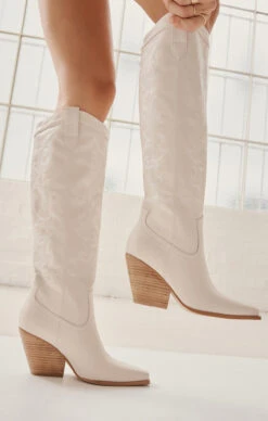 Show Me Your Mumu Billini Charley Western Boot ~ Ivory