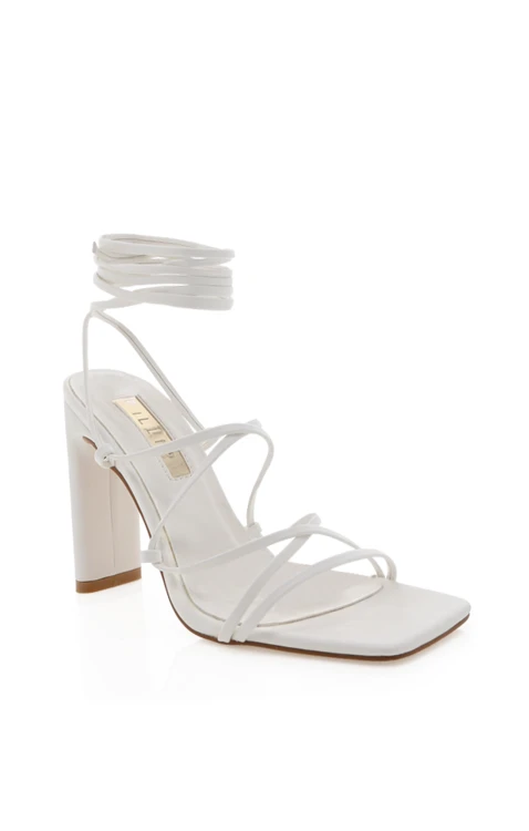 Show Me Your Mumu Billini Chrome Wrap Up Heels ~ White 4 Show Me Your Mumu Billini Chrome Wrap Up Heels ~ White - Image 2