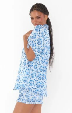 Show Me Your Mumu Daydreaming PJ Set ~ Blue Teagan Floral -Show Me Your Mumu CMS3 5667 BT59 08