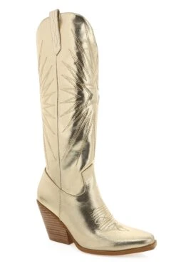 Show Me Your Mumu Billini Constance Western Boot ~ Gold 12 Show Me Your Mumu Billini Constance Western Boot ~ Gold -Show Me Your Mumu CONSTANCE GOLDMETALLIC 3