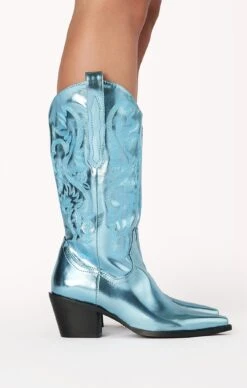 Show Me Your Mumu Billini Danilo Western Boot ~ Ice Blue -Show Me Your Mumu DANILO ICEMETALLIC3