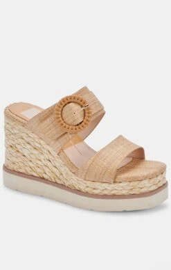 Show Me Your Mumu Dolce Vita Lauryn Wedge Heel ~ Natural Raffia