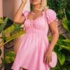 Show Me Your Mumu Nikki Mini Dress ~ Barbie™ Pink Linen -Show Me Your Mumu DSC 2623 Edit
