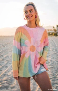 Show Me Your Mumu After Sun Sweater ~ Daisy Stripe Knit -Show Me Your Mumu DSC 3065