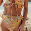 Show Me Your Mumu Island Ruffle Bottom ~ Groovy Blooms