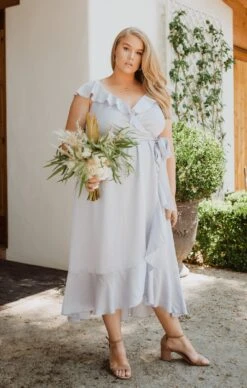 Show Me Your Mumu Samantha Ruffle Wrap Dress ~ Silver Luxe Satin -Show Me Your Mumu DSC 5096 1 831e5d46 c8e3 4f83 a1b6 2464f6db7360