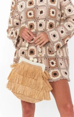Show Me Your Mumu BTB Los Angeles Nyla Raffia Fringe Clutch ~ Natural -Show Me Your Mumu FBWS8 042 20NN 03