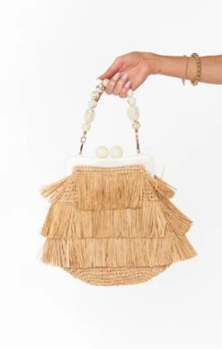 Show Me Your Mumu BTB Los Angeles Nyla Raffia Fringe Clutch ~ Natural -Show Me Your Mumu FBWS8 042 20NN 04