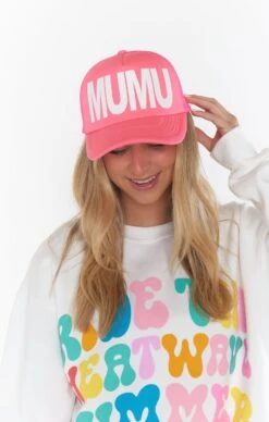 Show Me Your Mumu MUMU Trucker Hat ~ Neon Pink -Show Me Your Mumu FHAS2 066 23NM 03