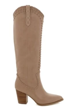 Show Me Your Mumu Billini Finley Cowboy Boot ~ Taupe -Show Me Your Mumu FINLEY TAUPE 1copy