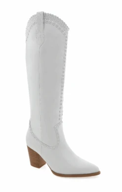Show Me Your Mumu Billini Finley Cowboy Boot ~ White -Show Me Your Mumu FINLEY WHITE 3
