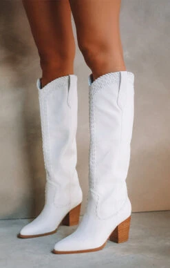 Show Me Your Mumu Billini Finley Cowboy Boot ~ White